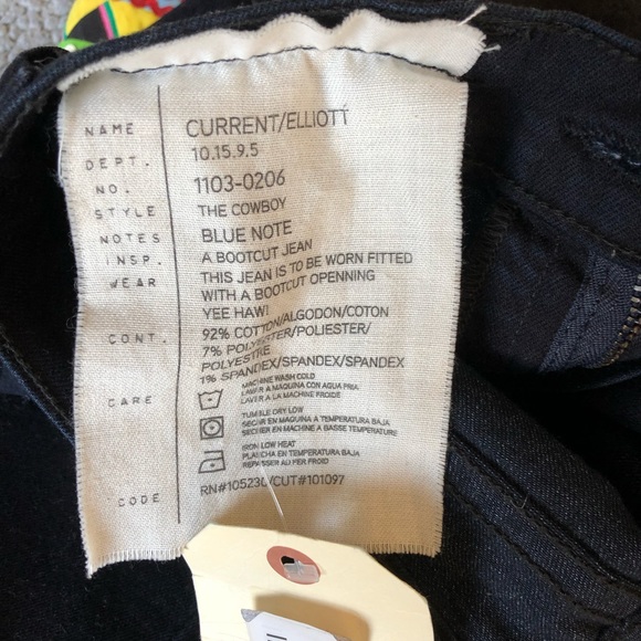 NWT Current Elliot Cowboy Jean, Navy, 23 - Picture 6 of 6